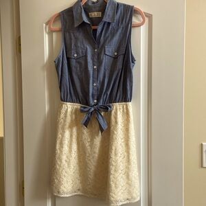 Pink rose vacation dress in size M